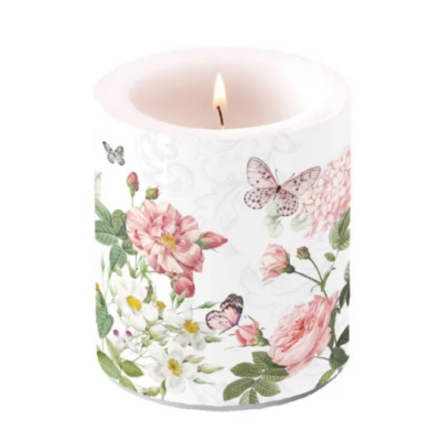 Amelia white átvilágítós gyertya 10x10cm