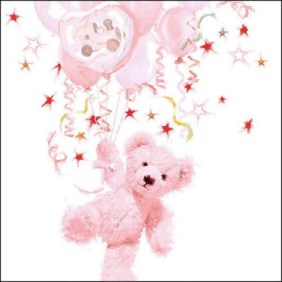 Teddy Rose papírszalvéta 33x33cm, 20db-os