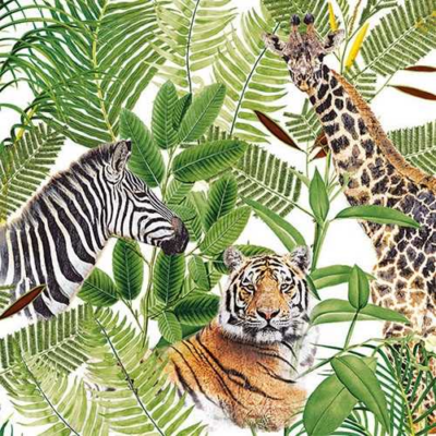 Safari papírszalvéta 33x33cm, 20db-os