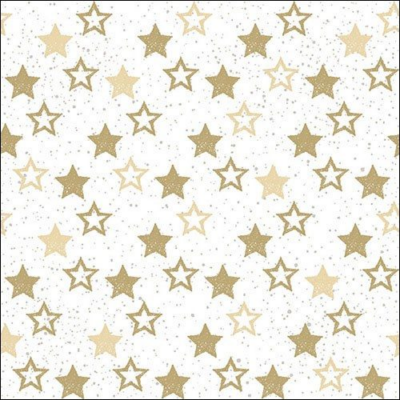 Stars All Over Gold papírszalvéta 33x33 cm, 20 db-os