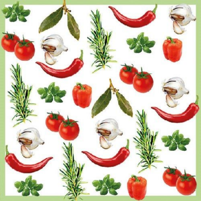 Italian Vegetables papírszalvéta 33x33cm, 20db-os