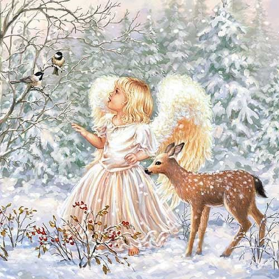 Winter Angel papírszalvéta 33x33cm, 20 db-os