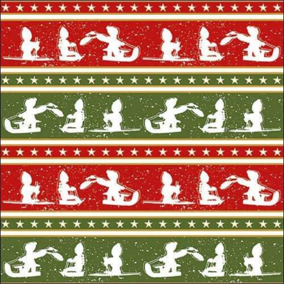 Sleigh Ride papírszalvéta 33x33cm, 20 db-os