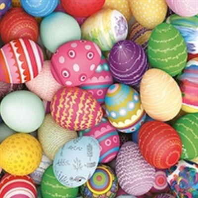 Húsvéti szalvéta 33x33cm, 20db-os - Colourful Eggs