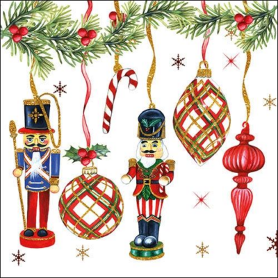 Karácsonyi Diótörő Papírszalvéta 33x33 Cm - Nutcrackers Decoration