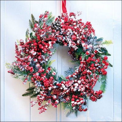 Frozen Wreath papírszalvéta 33x33cm, 20 db-os