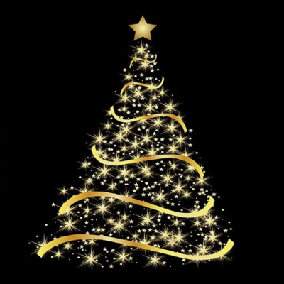 Shining Tree black papírszalvéta 33x33cm, 20 db-os