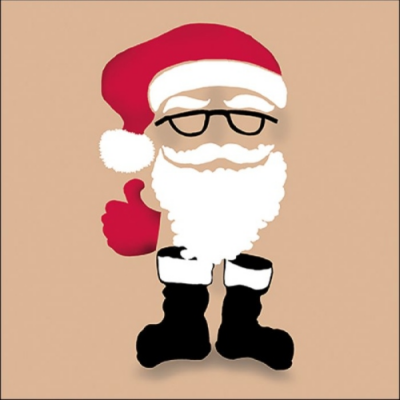 Invisible Santa Brown papírszalvéta 33x33cm,  20 db-os
