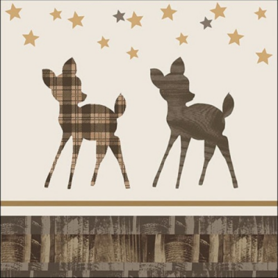 Wooden Deer papírszalvéta 33x33cm,  20 db-os