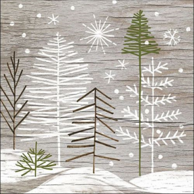 Trees On Wood papírszalvéta 33x33cm,  20 db-os