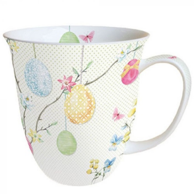 Húsvéti mintás porcelán bögre