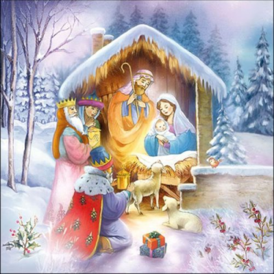 Nativity papírszalvéta 33x33cm,  20 db-os