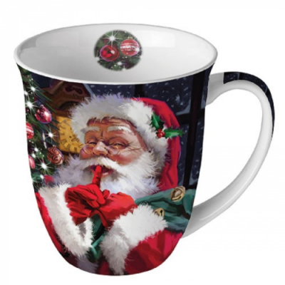 Mikulás porcelán bögre - 400ml - Hush Hush