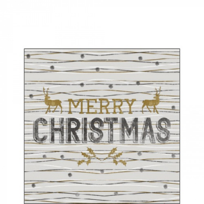 Classy Christmas Grey papírszalvéta 25x25cm, 20db-os
