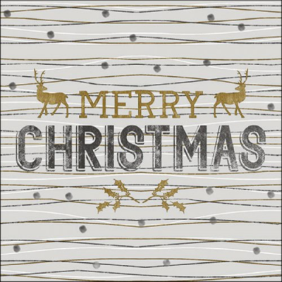 Classy Christmas Grey papírszalvéta 33x33cm, 20db-os