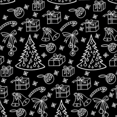 Outlined ornaments black papírszalvéta 33x33cm, 20db-os