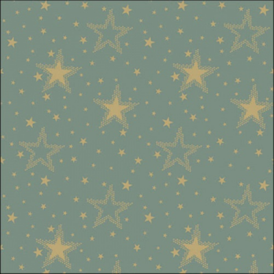 Night sky gold/sage papírszalvéta 33x33cm, 20db-os