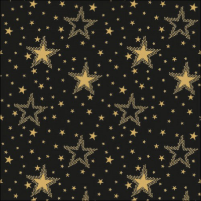 Night sky gold/black papírszalvéta 33x33cm, 20db-os