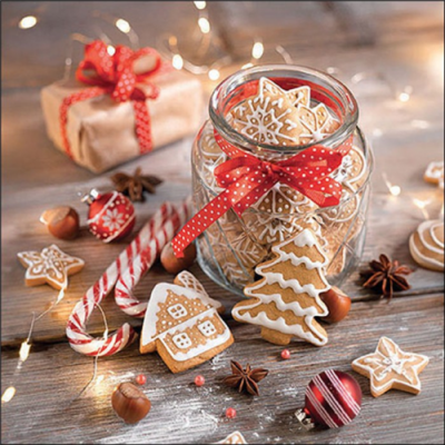 Christmas cookies jar papírszalvéta 33x33cm, 20db-os