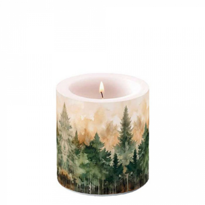 Evergreen trees átvilágítós gyertya - 8x7,5cm