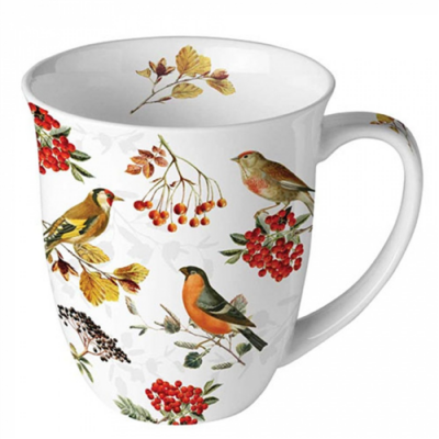 Autumn birds porcelán bögre 400ml