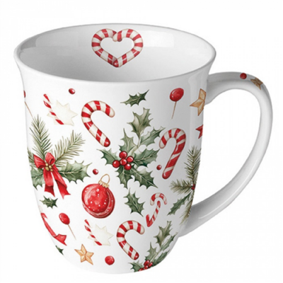 Karácsonyi porcelán bögre 400ml Christmas Elements