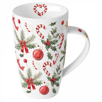 Karácsonyi porcelán bögre 600ml Christmas Elements