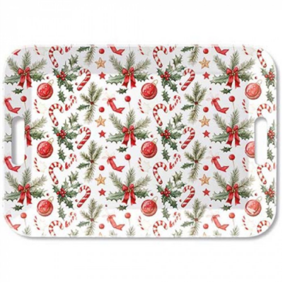 Karácsonyi nagy méretű tálca 33x47cm Christmas Elements
