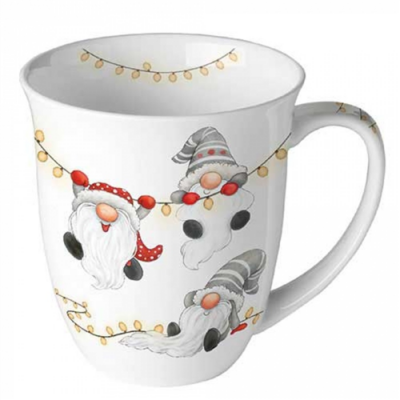 Gnomes on the light chain white porcelán bögre 400ml