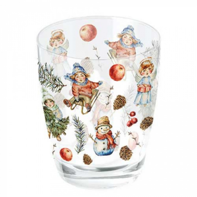 Playing outside white üvegpohár 250ml