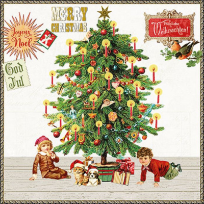 Under the X-Mas tree white papírszalvéta 33x33cm, 20db-os