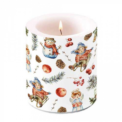 Playing outside white átvilágítós gyertya 10x10xcm