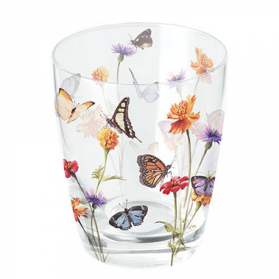 Üvegpohár 250ml Butterfly Garden 
