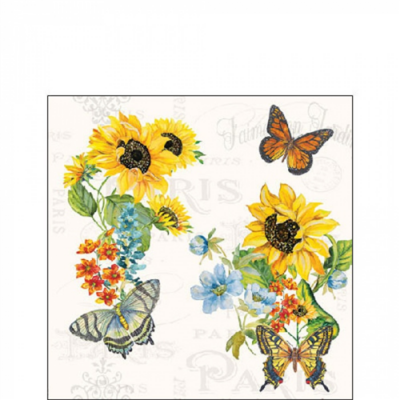 Charming sunflowers papírszalvéta 25x25cm, 20db-os