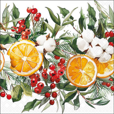 Winter Oranges papírszalvéta 33x33cm, 20db-os