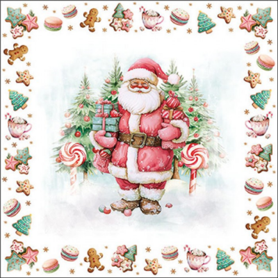 Santa sweets papírszalvéta 33x33cm, 20db-os