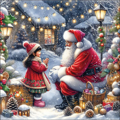 Talking to Santa papírszalvéta 33x33cm, 20db-os