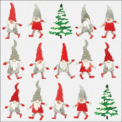 Dancing gnomes papírszalvéta 33x33cm, 20db-os