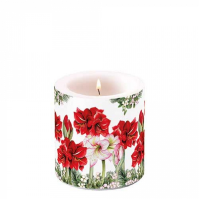 Blooming amaryllis white átvilágítós gyertya 8x7,5cm