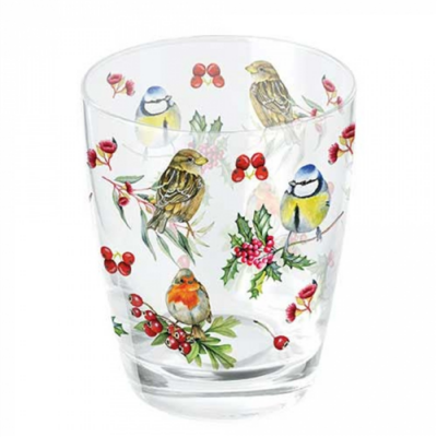 Birds in Winter üvegpohár 250ml