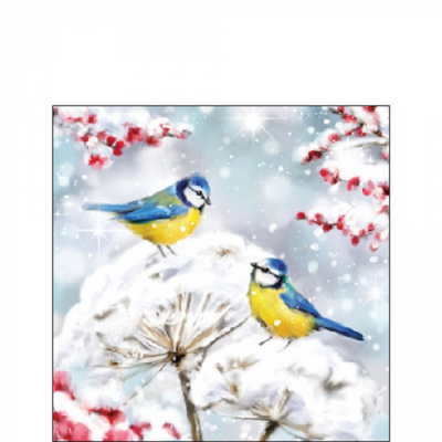 Birds in the snow papírszalvéta 25x25cm, 20db-os
