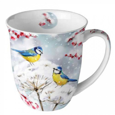 Birds in the snow porcelán bögre 400ml