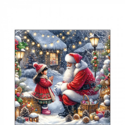 Talking to Santa papírszalvéta 25x25cm, 20db-os