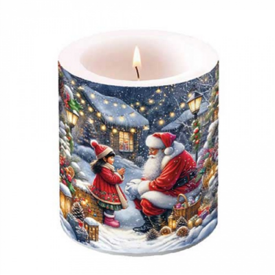 Talking to Santa átvilágítós gyertya 10x10xcm