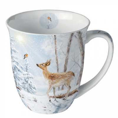 Porcelán bögre - 400ml - Meeting in winterworld