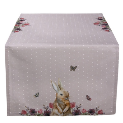 Húsvéti nyuszis asztali futó - 50x140cm - Happy Bunny