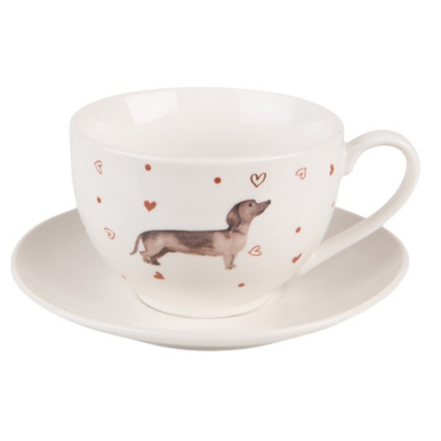 Porcelán csésze- 200ml - Dachshund Love