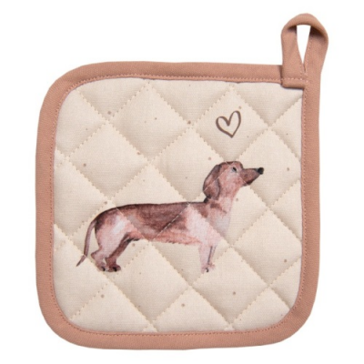 Tacskó mintás pamut edényalátét - 20x20cm - Dachshund Love