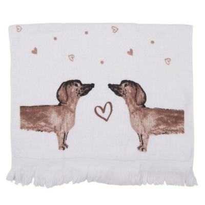Konyhai kéztörlő - 40x66cm - 100% pamut - Dachshund Love