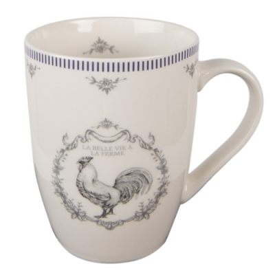 Porcelán bögre - 350ml - French Rooster